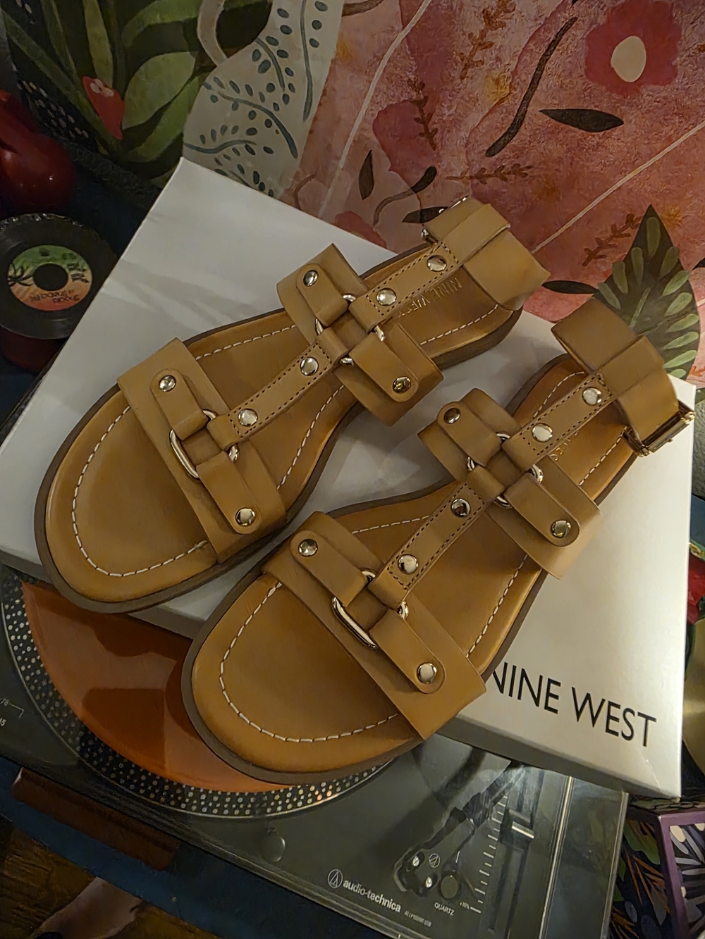 Nine West Jouise Ankle Strap Flat Sandals